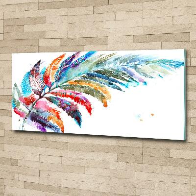 Cuadro decorativo de vidrio para salón horizontal Bolígrafo de colores