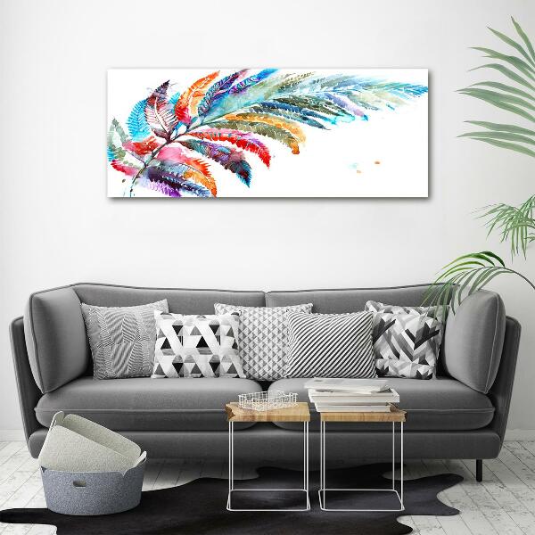 Cuadro decorativo de vidrio para salón horizontal Bolígrafo de colores