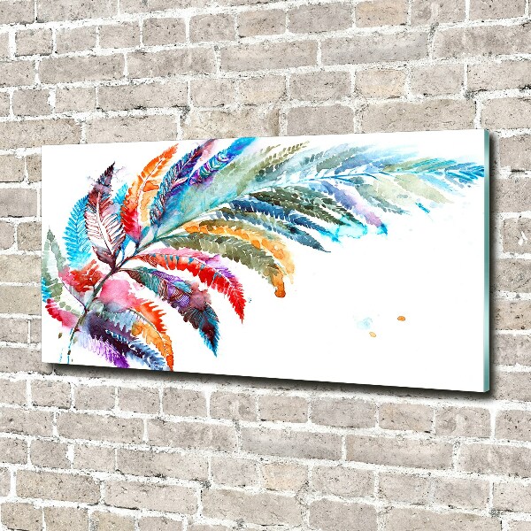 Cuadro decorativo de vidrio para salón horizontal Bolígrafo de colores