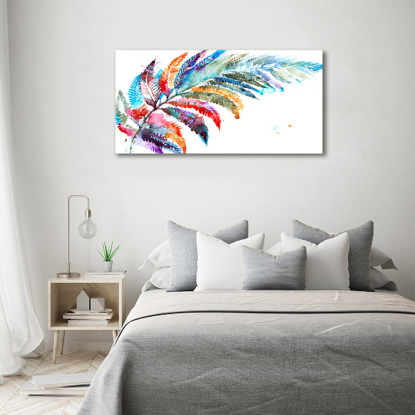 Cuadro decorativo de vidrio para salón horizontal Bolígrafo de colores