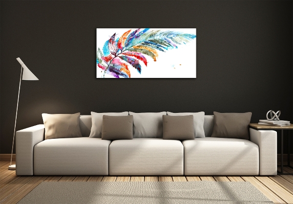 Cuadro decorativo de vidrio para salón horizontal Bolígrafo de colores