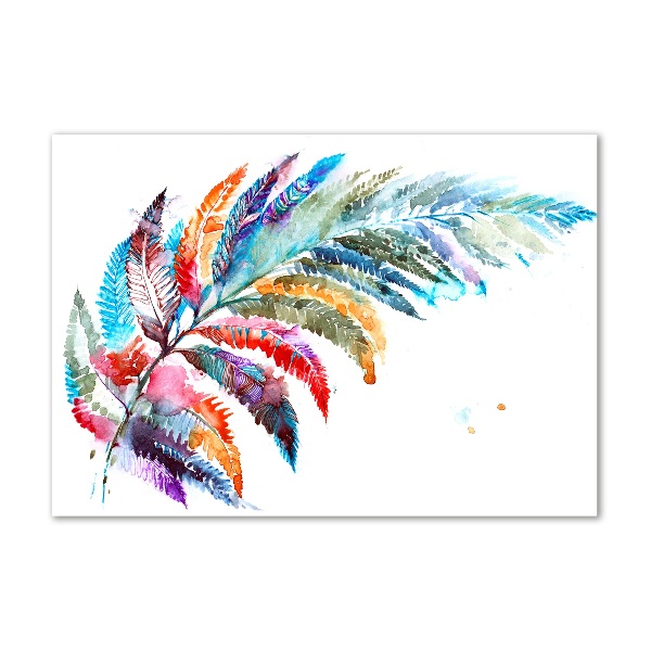 Cuadro decorativo de vidrio para salón horizontal Bolígrafo de colores