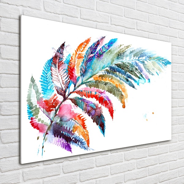 Cuadro decorativo de vidrio para salón horizontal Bolígrafo de colores