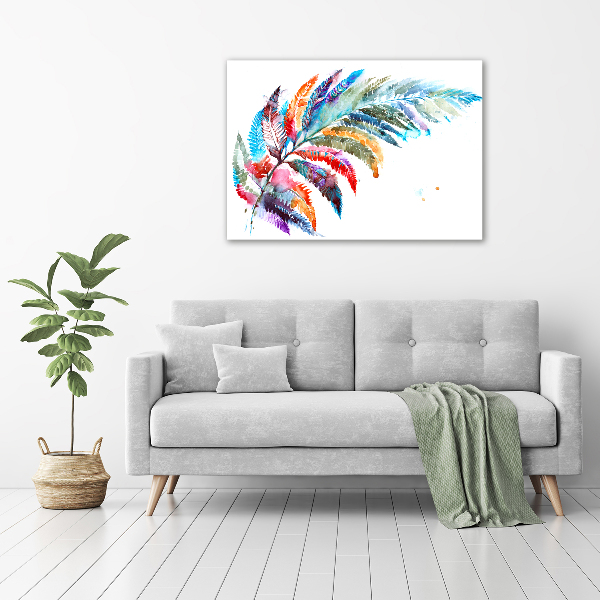 Cuadro decorativo de vidrio para salón horizontal Bolígrafo de colores