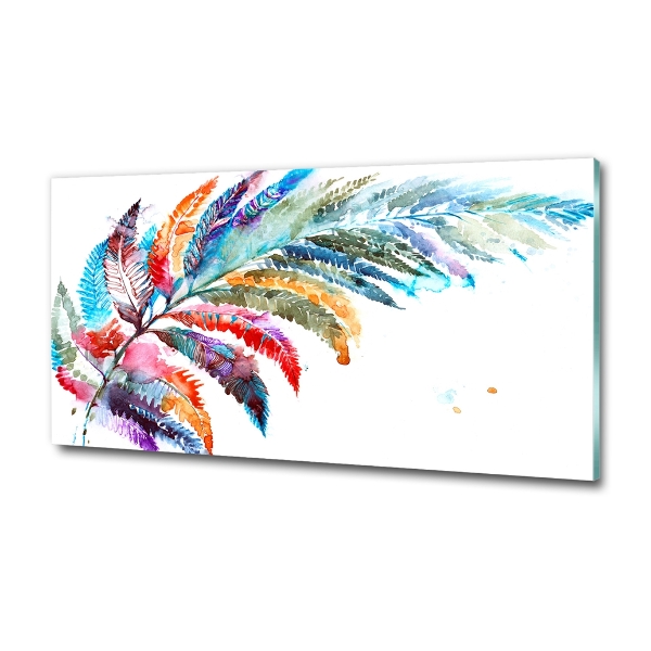 Cuadro decorativo de vidrio para salón horizontal Bolígrafo de colores