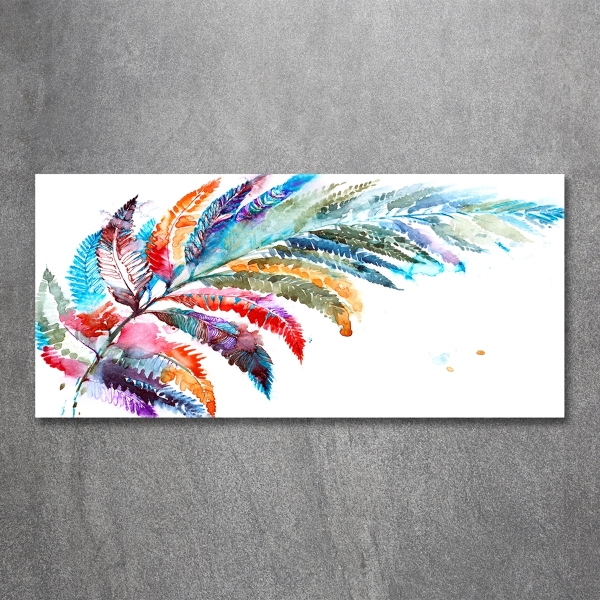 Cuadro decorativo de vidrio para salón horizontal Bolígrafo de colores