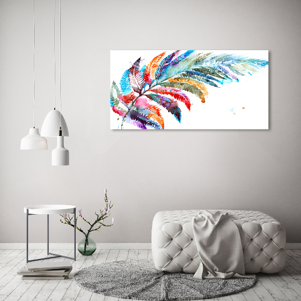 Cuadro decorativo de vidrio para salón horizontal Bolígrafo de colores