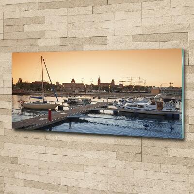 Foto en cristal de alta calidad con impresión uv horizontal Szczecin, Polonia
