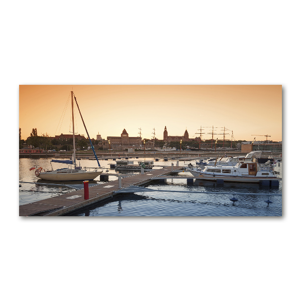 Foto en cristal de alta calidad con impresión uv horizontal Szczecin, Polonia