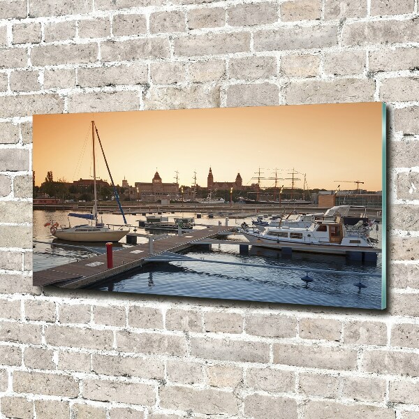 Foto en cristal de alta calidad con impresión uv horizontal Szczecin, Polonia