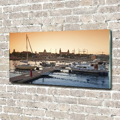 Foto en cristal de alta calidad con impresión uv horizontal Szczecin, Polonia