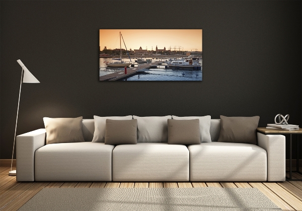 Foto en cristal de alta calidad con impresión uv horizontal Szczecin, Polonia