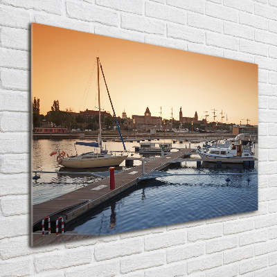 Foto en cristal de alta calidad con impresión uv horizontal Szczecin, Polonia
