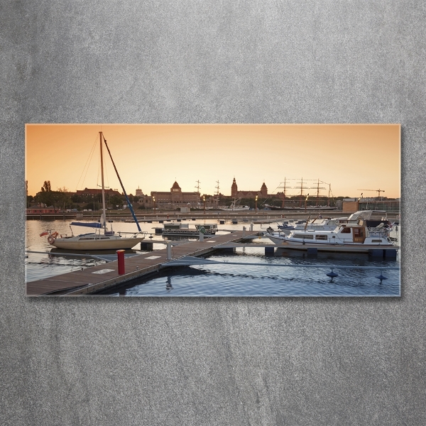 Foto en cristal de alta calidad con impresión uv horizontal Szczecin, Polonia