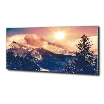 Cuadro de cristal templado moderno horizontal Montañas de Colorado