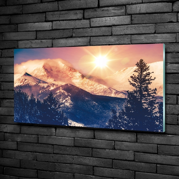 Cuadro de cristal templado moderno horizontal Montañas de Colorado