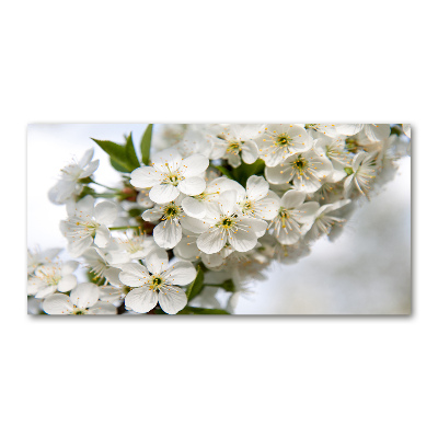 Impresión en cristal con acabado brillante horizontal flores de cerezo