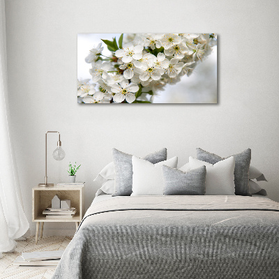 Impresión en cristal con acabado brillante horizontal flores de cerezo