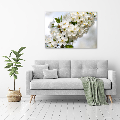 Impresión en cristal con acabado brillante horizontal flores de cerezo