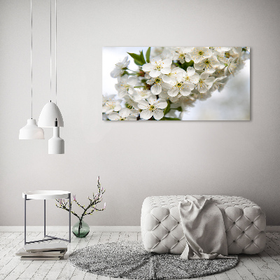 Impresión en cristal con acabado brillante horizontal flores de cerezo