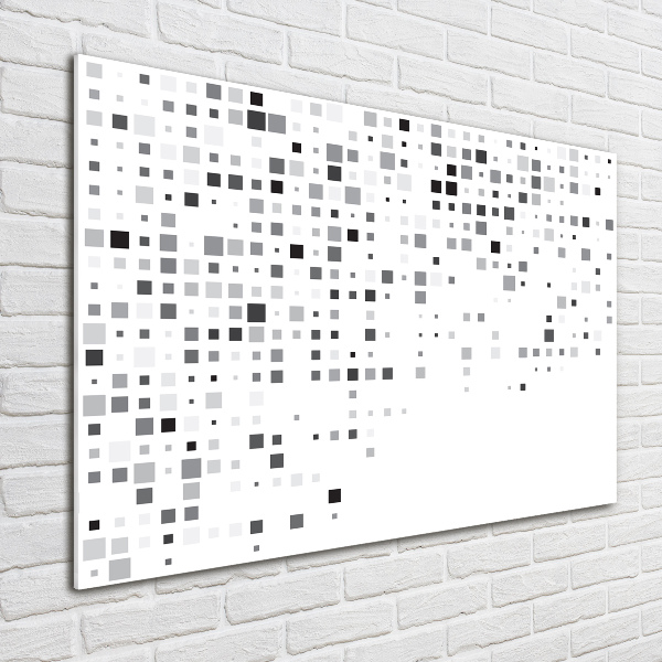 Foto en cristal de alta calidad con impresión uv horizontal Cuadrados de abstracción