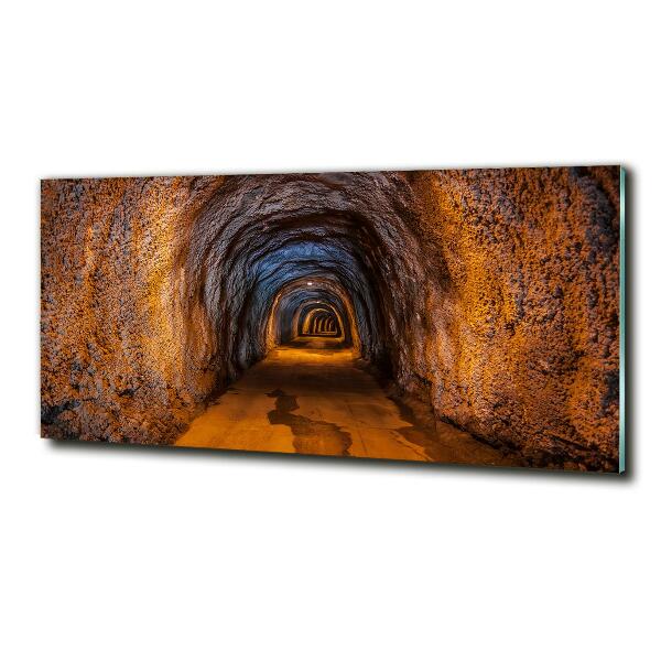 Cuadro de cristal templado moderno horizontal Túnel subterráneo