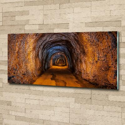 Cuadro de cristal templado moderno horizontal Túnel subterráneo