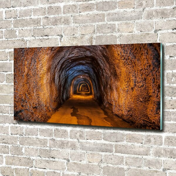 Cuadro de cristal templado moderno horizontal Túnel subterráneo