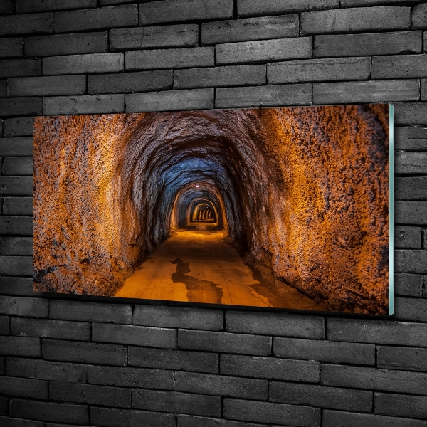 Cuadro de cristal templado moderno horizontal Túnel subterráneo