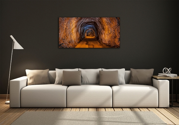 Cuadro de cristal templado moderno horizontal Túnel subterráneo