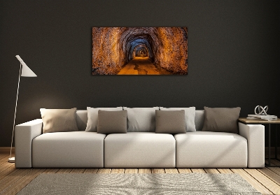 Cuadro de cristal templado moderno horizontal Túnel subterráneo