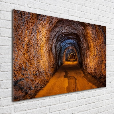 Cuadro de cristal templado moderno horizontal Túnel subterráneo