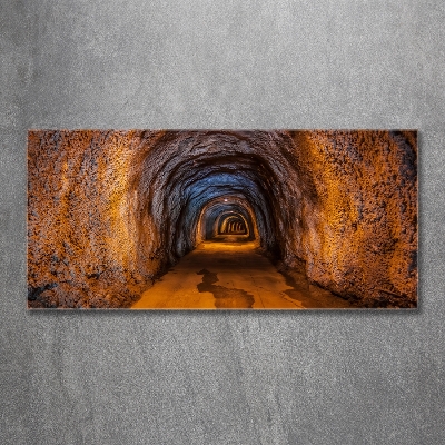 Cuadro de cristal templado moderno horizontal Túnel subterráneo
