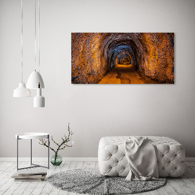 Cuadro de cristal templado moderno horizontal Túnel subterráneo