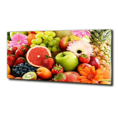 Foto en cristal de alta calidad con impresión uv horizontal Frutas coloridas