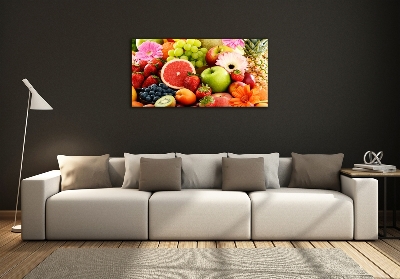 Foto en cristal de alta calidad con impresión uv horizontal Frutas coloridas