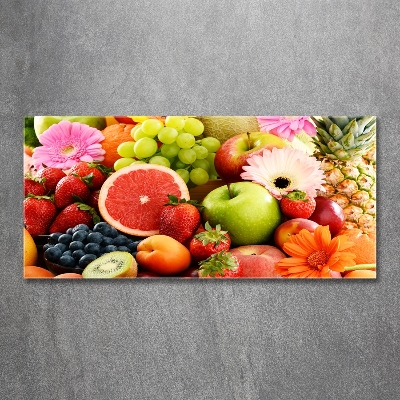 Foto en cristal de alta calidad con impresión uv horizontal Frutas coloridas
