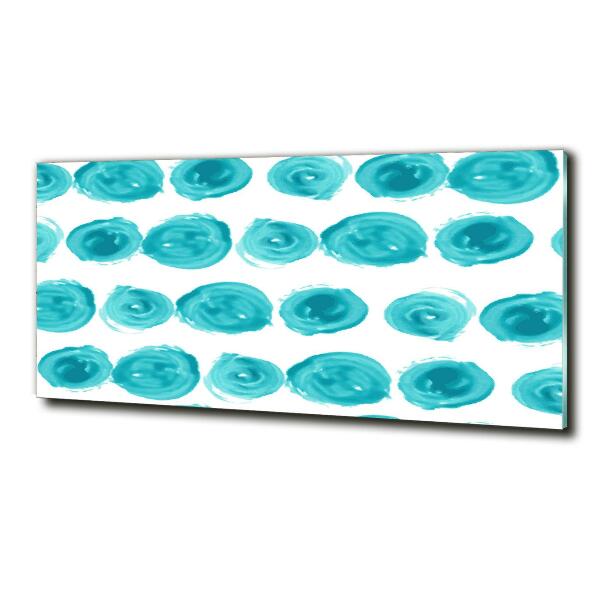 Cuadro decorativo de vidrio para salón horizontal Puntos