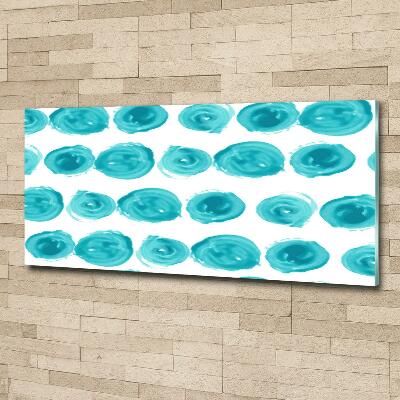 Cuadro decorativo de vidrio para salón horizontal Puntos