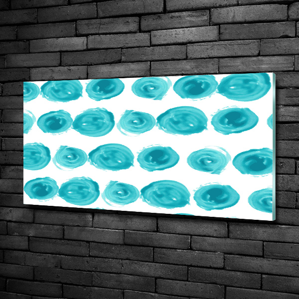 Cuadro decorativo de vidrio para salón horizontal Puntos