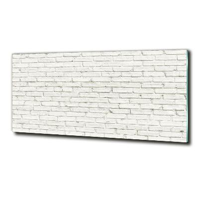 Impresión en cristal con acabado brillante horizontal pared de ladrillos