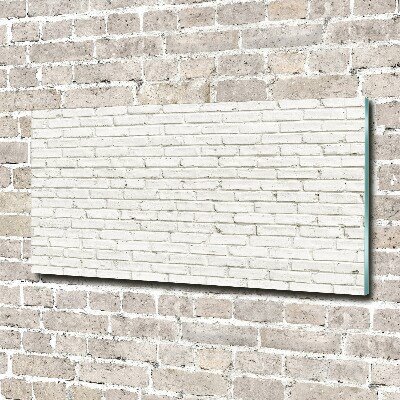 Impresión en cristal con acabado brillante horizontal pared de ladrillos