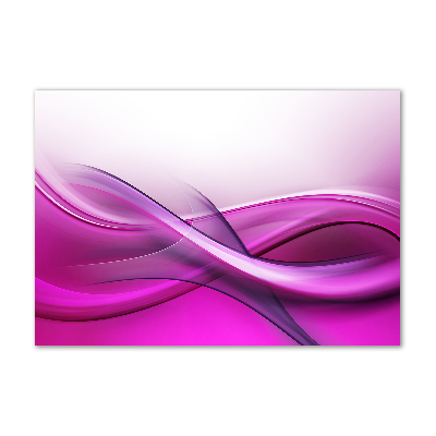 Cuadro decorativo de vidrio para salón horizontal Fondo de ondas