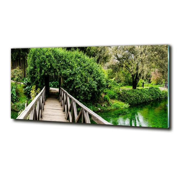 Foto en cristal de alta calidad con impresión uv horizontal Puente sobre el río