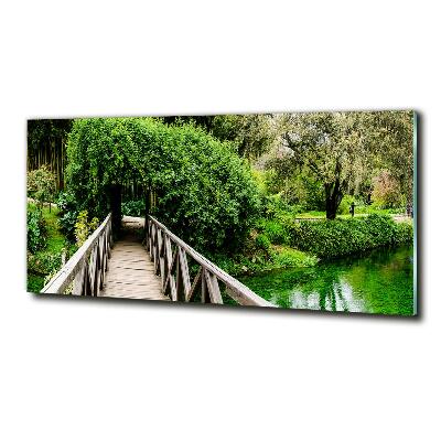 Foto en cristal de alta calidad con impresión uv horizontal Puente sobre el río