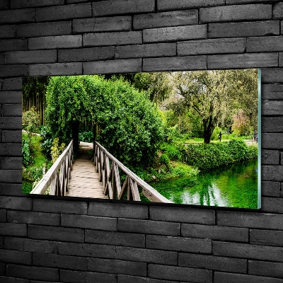 Foto en cristal de alta calidad con impresión uv horizontal Puente sobre el río
