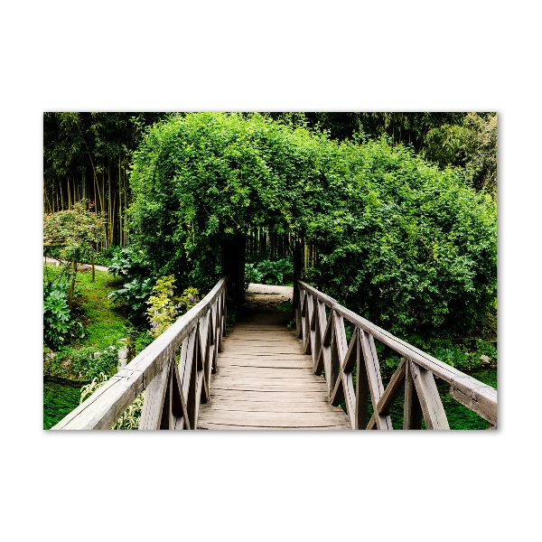 Foto en cristal de alta calidad con impresión uv horizontal Puente sobre el río