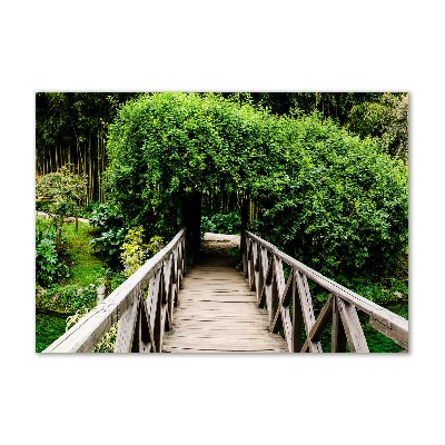 Foto en cristal de alta calidad con impresión uv horizontal Puente sobre el río