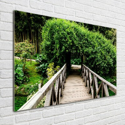 Foto en cristal de alta calidad con impresión uv horizontal Puente sobre el río