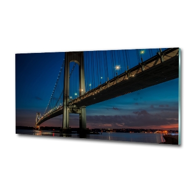 Foto en cristal de alta calidad con impresión uv horizontal Puente de Brooklyn